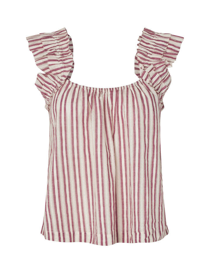 MbyM / Even Stripe Solaya-M Blouse / Thin red Stripe