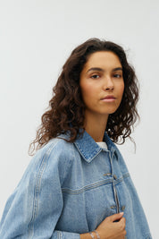 MbyM / Corot-M FABTR099V61 Jacket / Light Blue Brushing
