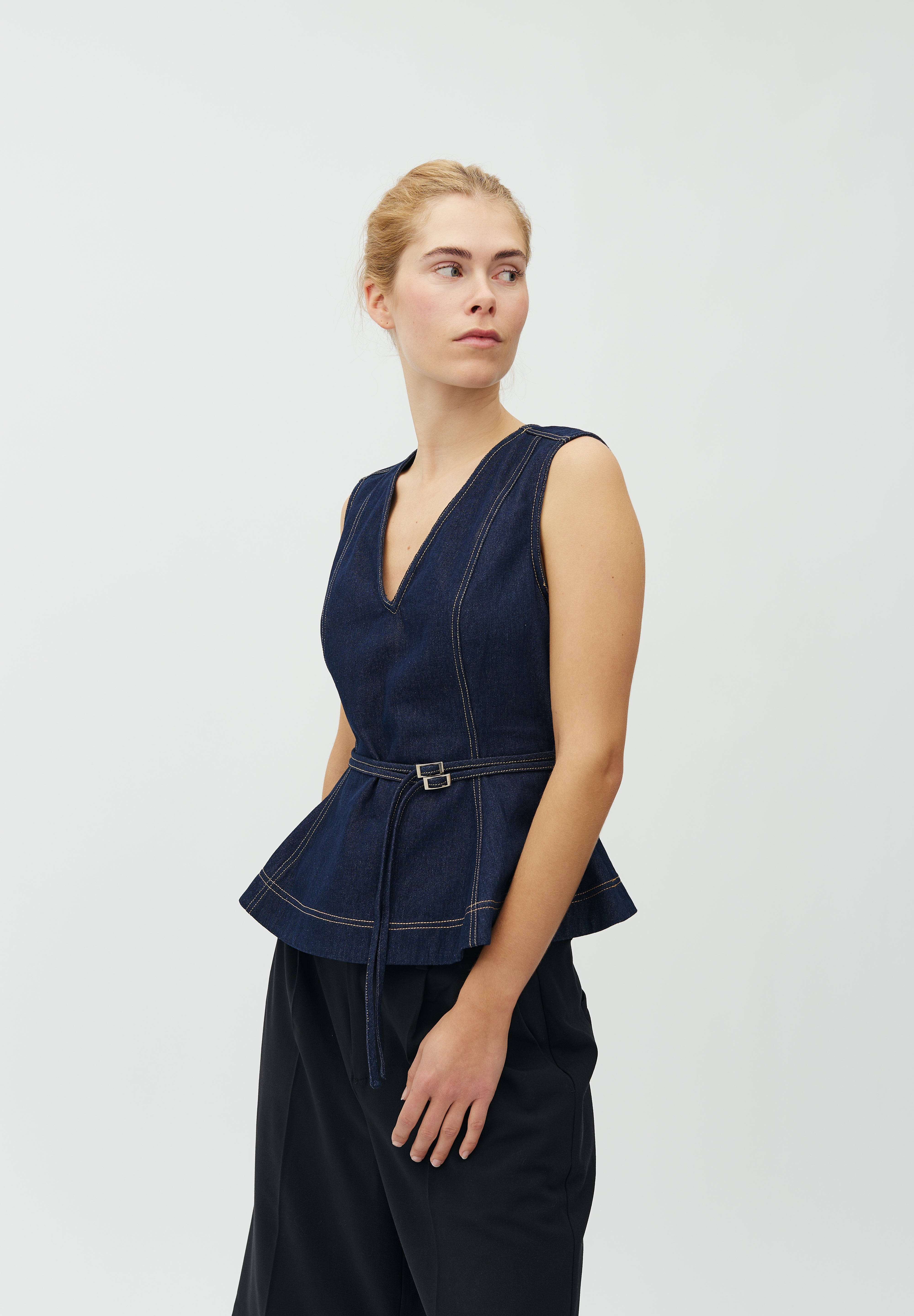 MbyM / Dallia-M Walewu Top / Dark Unwashed denim