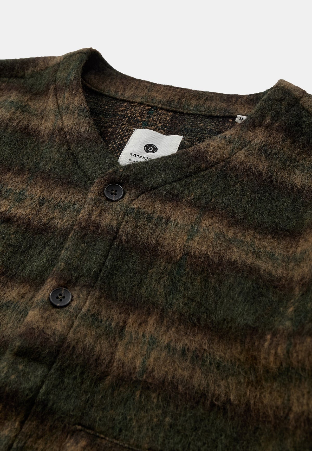 ANERKJENDT / AKDAN HEAVY TWILL CHECK OVERSHIRT / Forest night