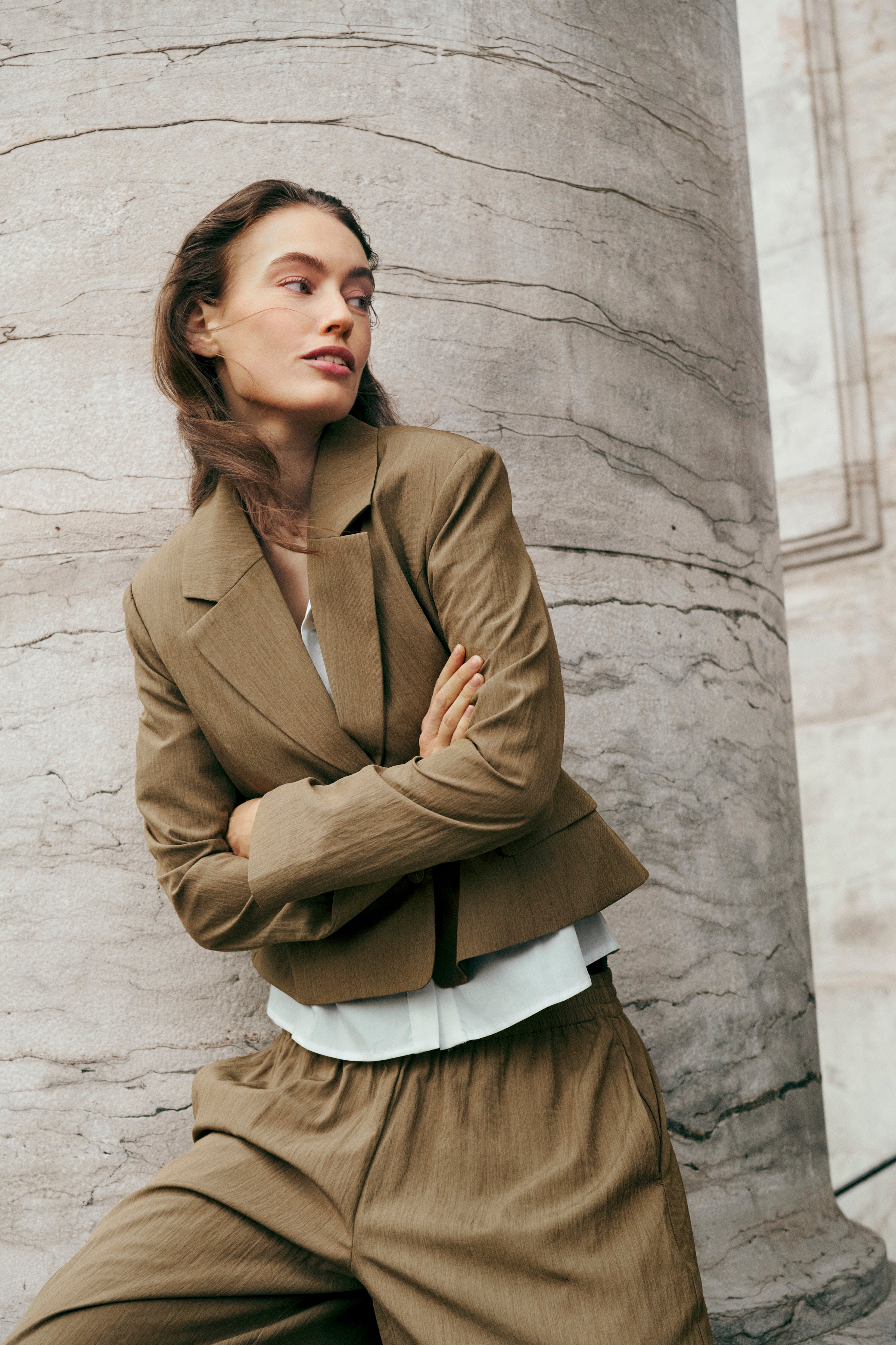 MbyM / Haring-M Xannia Blazer / Light Olive Melange