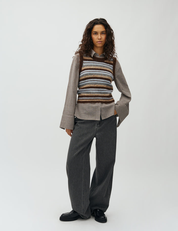 MbyM / Flavin-M Friday Stripe Knit / Friday Mutli Stripe Brown