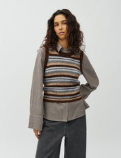 MbyM / Flavin-M Friday Stripe Knit / Friday Mutli Stripe Brown