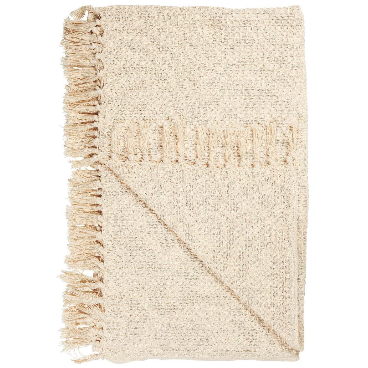 Ib Laursen / Plaid creme Waffelmuster / B: 130 L: 160