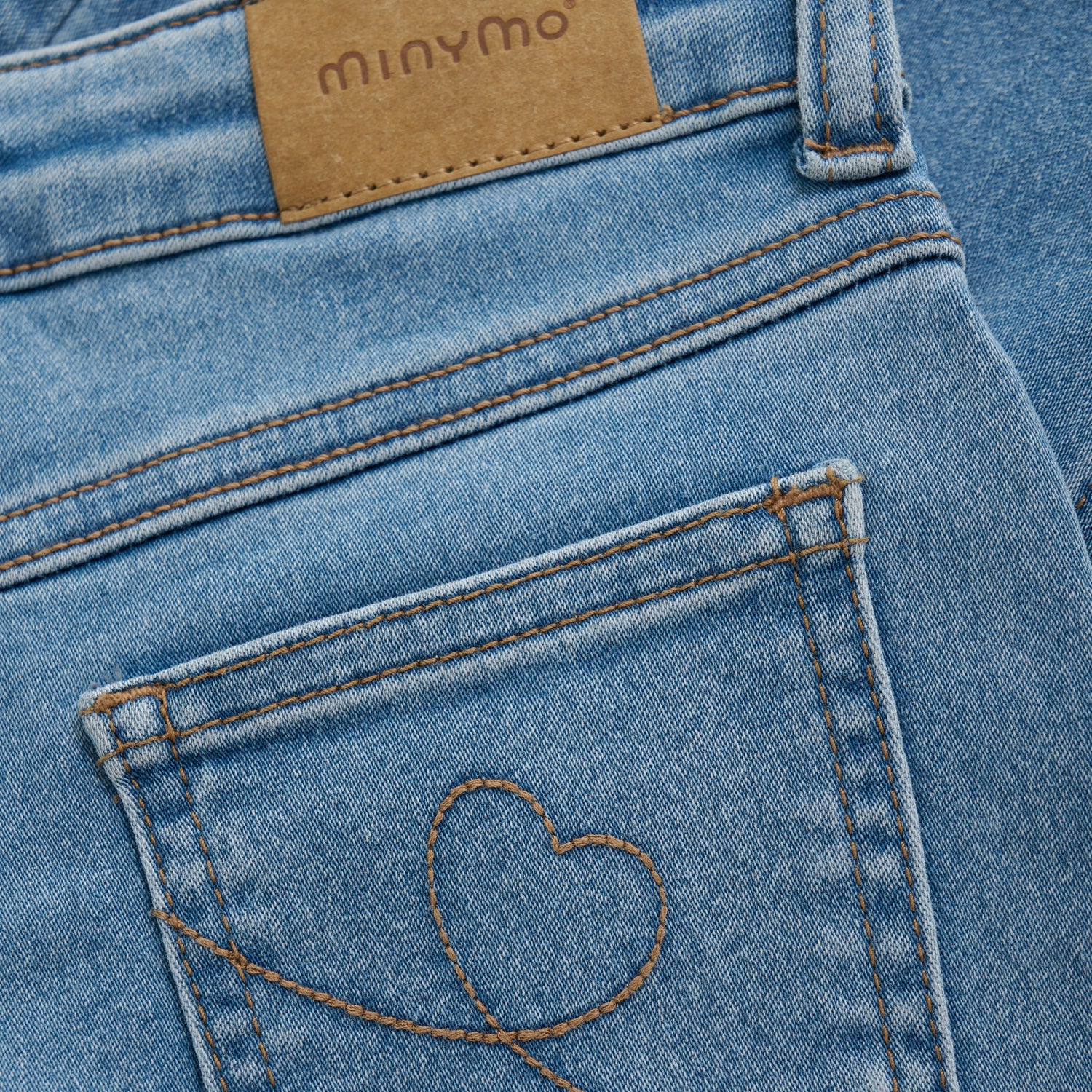 Minymo / Jeans wide loose fit  / Light dusty blue