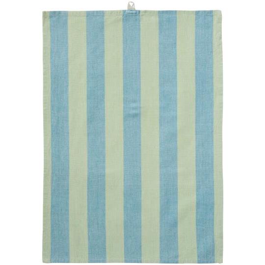 Ib Laursen / Geschirrtuch Linus m/hellgrünen und blauen breiten Streifen
