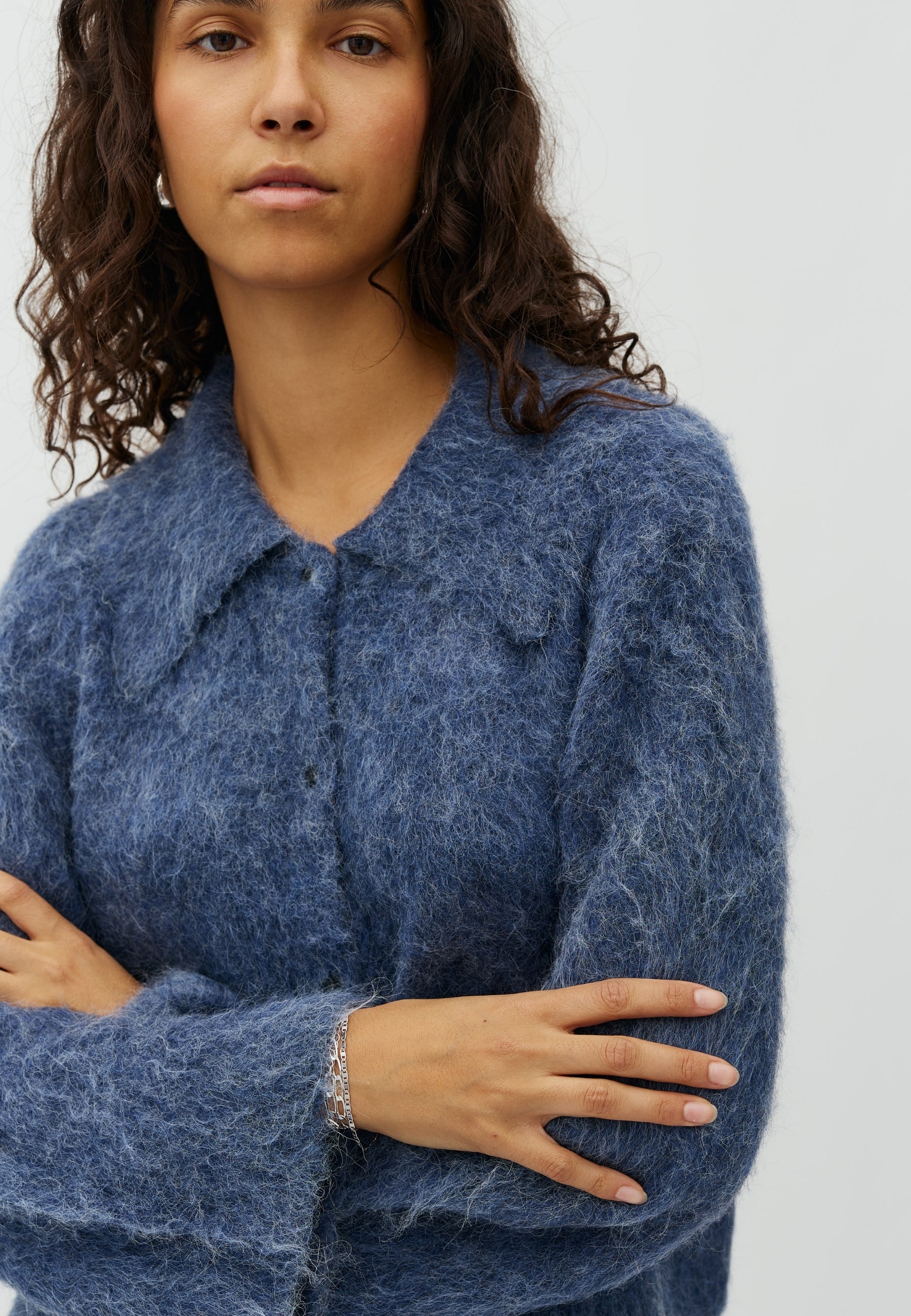 MbyM / Lari-M Brush Knit / Light Navy Melange
