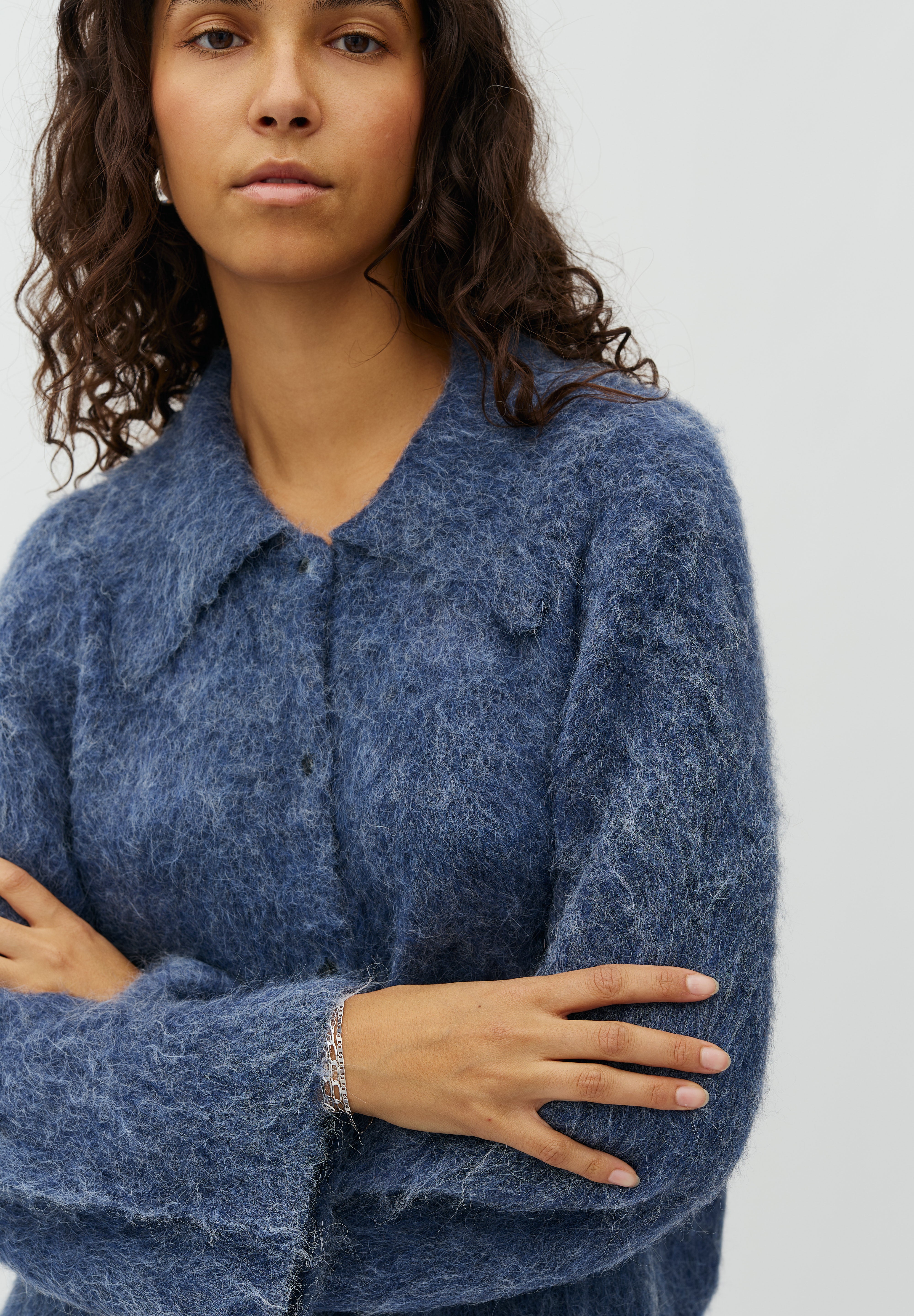 MbyM / Lari-M Brush Knit / Light Navy Melange