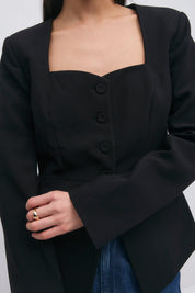 Gina Tricot / Heart shaped tailored blazer / Black
