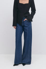 Gina Tricot / Palazzo jeans / Scandi blue