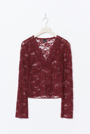 Gina Tricot / Lace top / Pomegranate