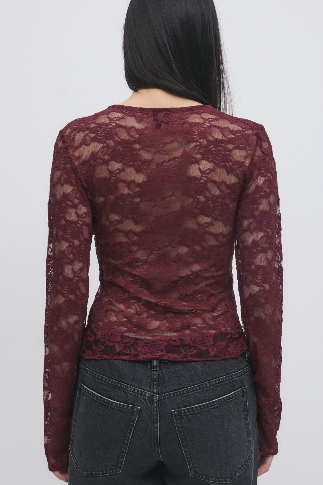Gina Tricot / Lace top / Pomegranate