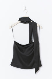 Gina Tricot / Satin scarf top / Black