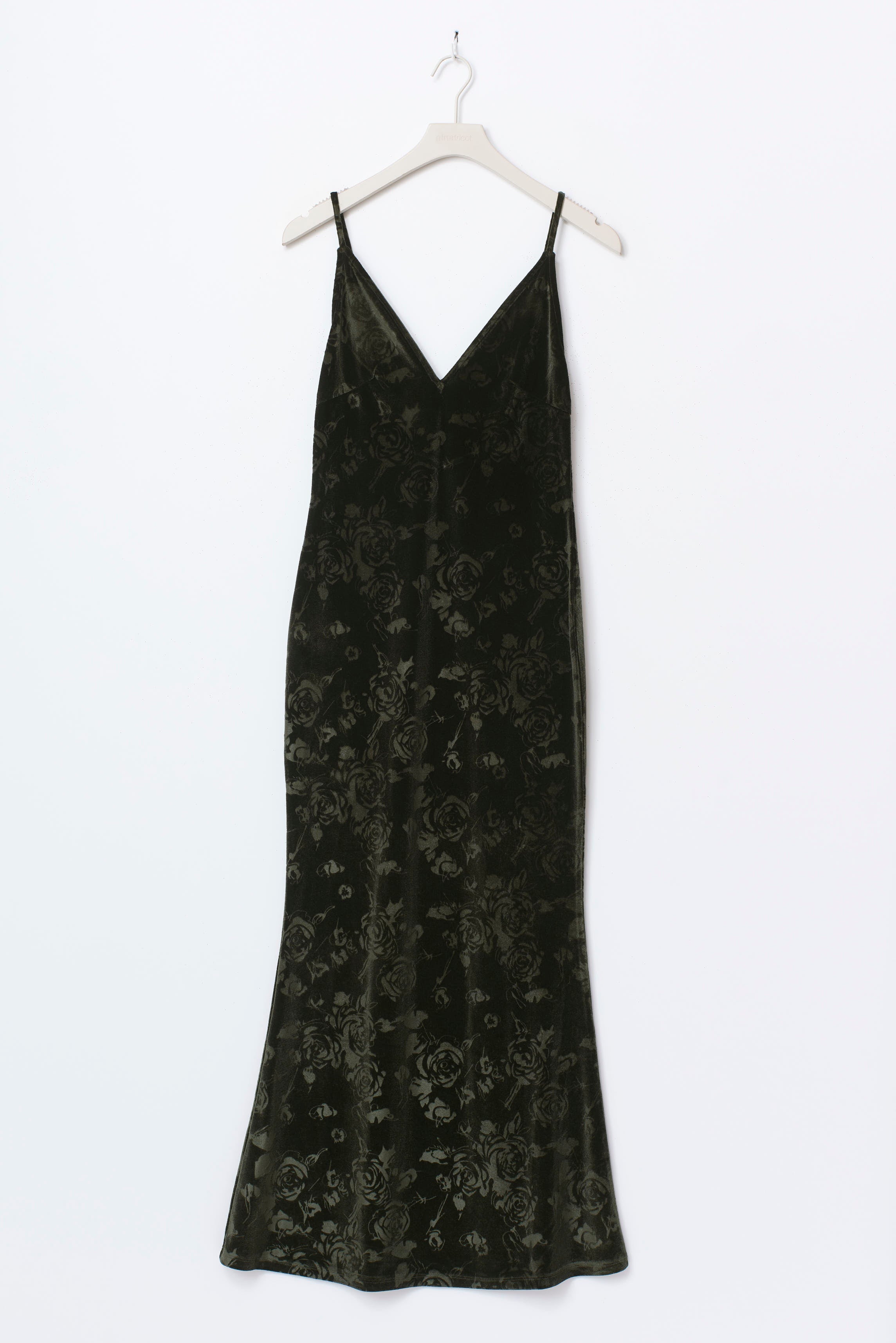 Gina Tricot / Velvet maxi dress / Dk green