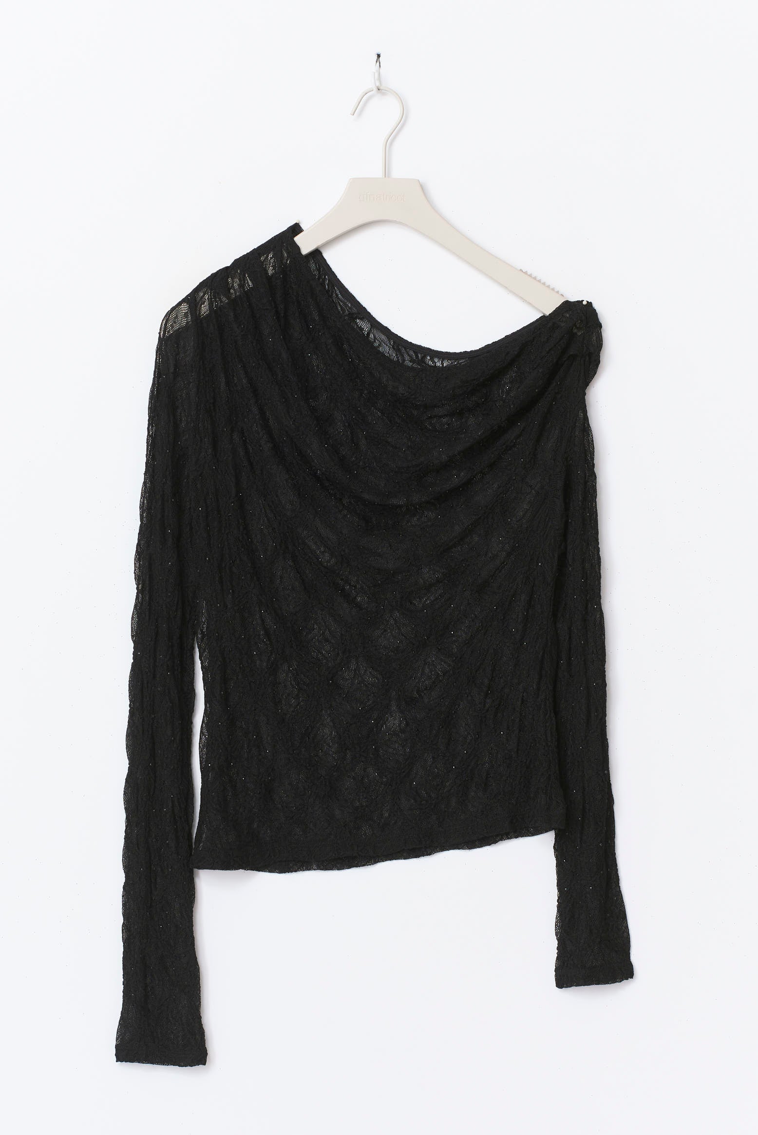 Gina Tricot / Rhinestone lace top / Black