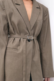 Gina Tricot / Belted blazer / Beige melange