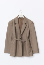 Gina Tricot / Belted blazer / Beige melange