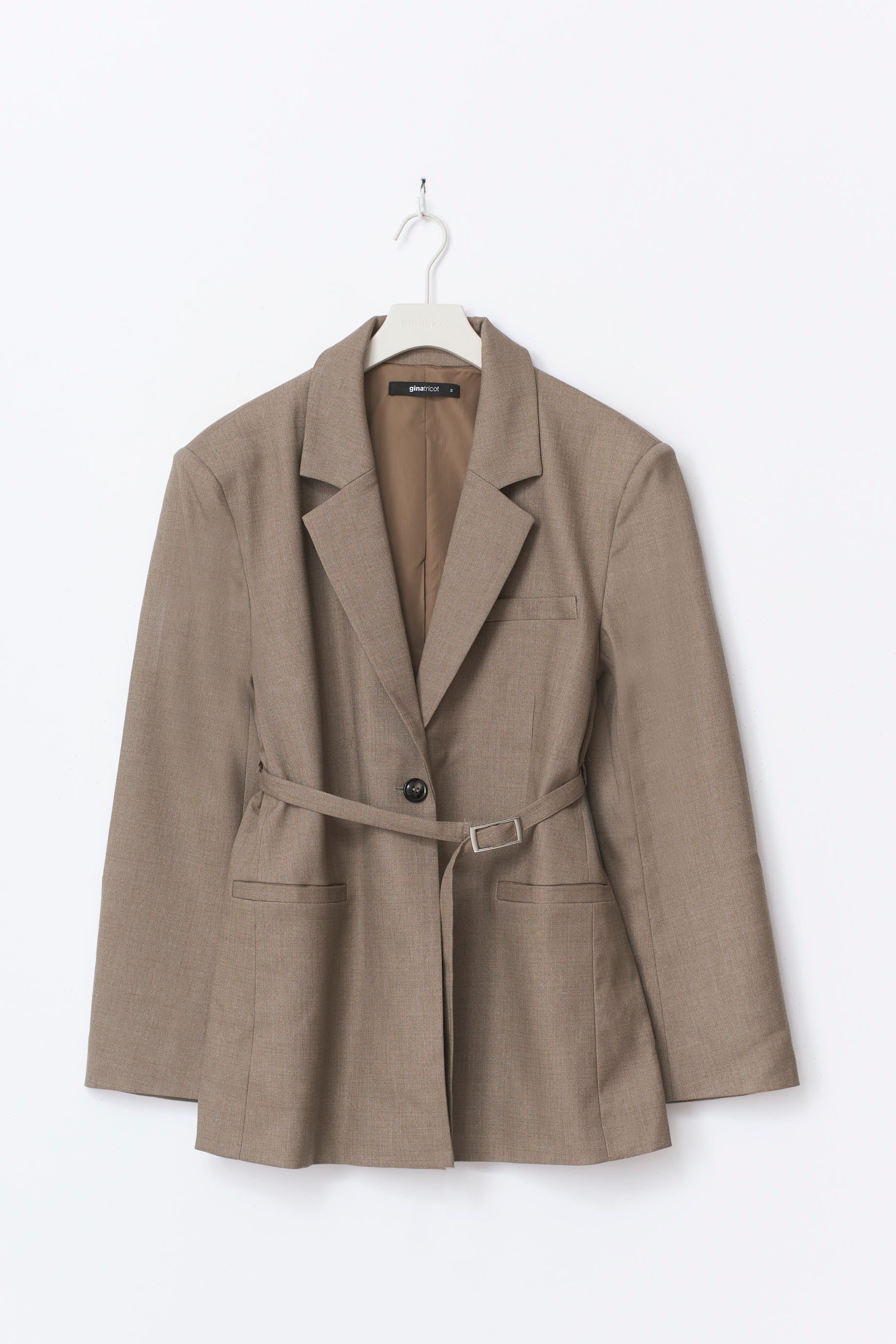 Gina Tricot / Belted blazer / Beige melange