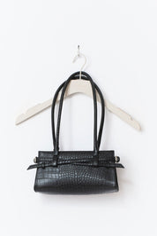 Gina Tricot / Croco buckle shoulder bag / Black