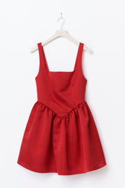 Gina Tricot / Satin mini dress / Haute red