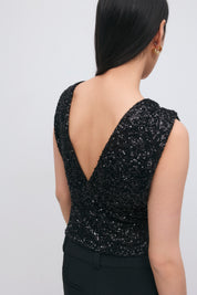 Gina Tricot / Sequins top / Black
