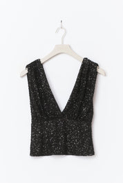Gina Tricot / Sequins top / Black