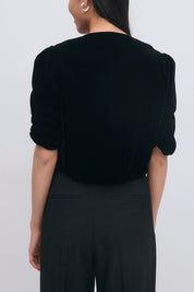 Gina Tricot / Velour top / Black