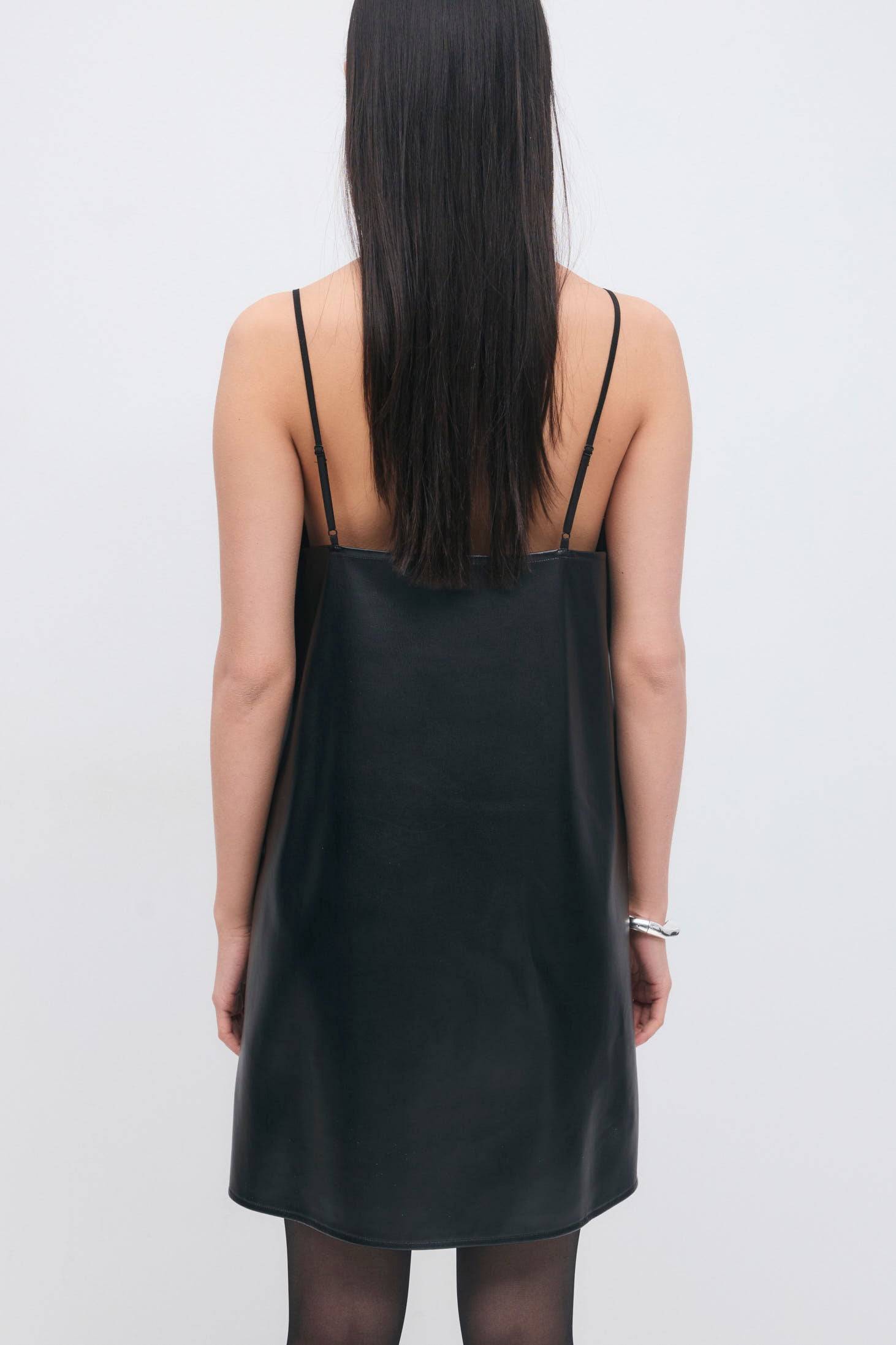 Gina Tricot / Lace detail pu dress / Black