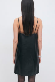 Gina Tricot / Lace detail pu dress / Black