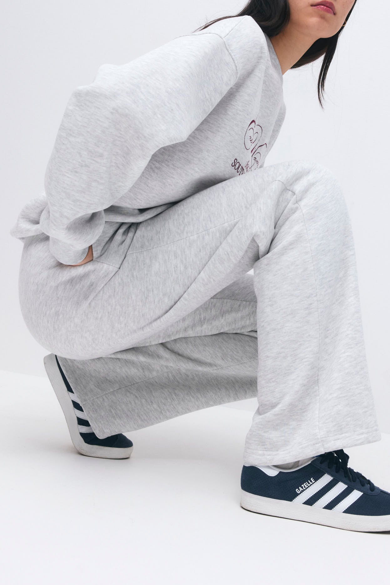 Gina Tricot / Basic straight sweatpants / Lt greymelange