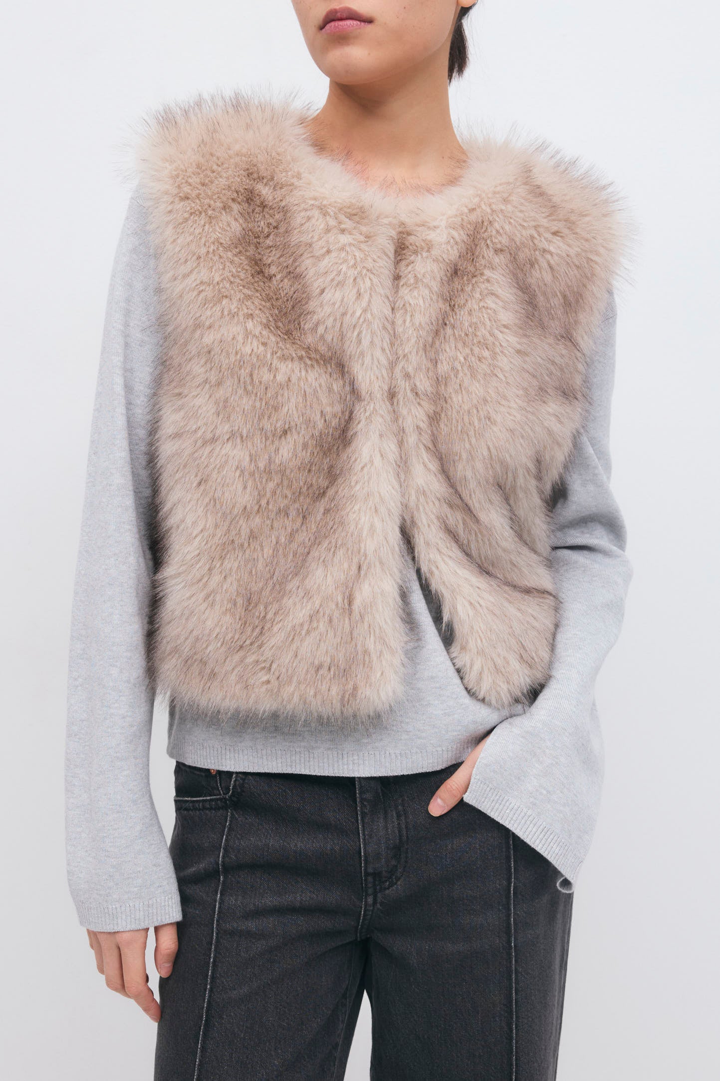 Gina Tricot / Faux fur vest / Beige