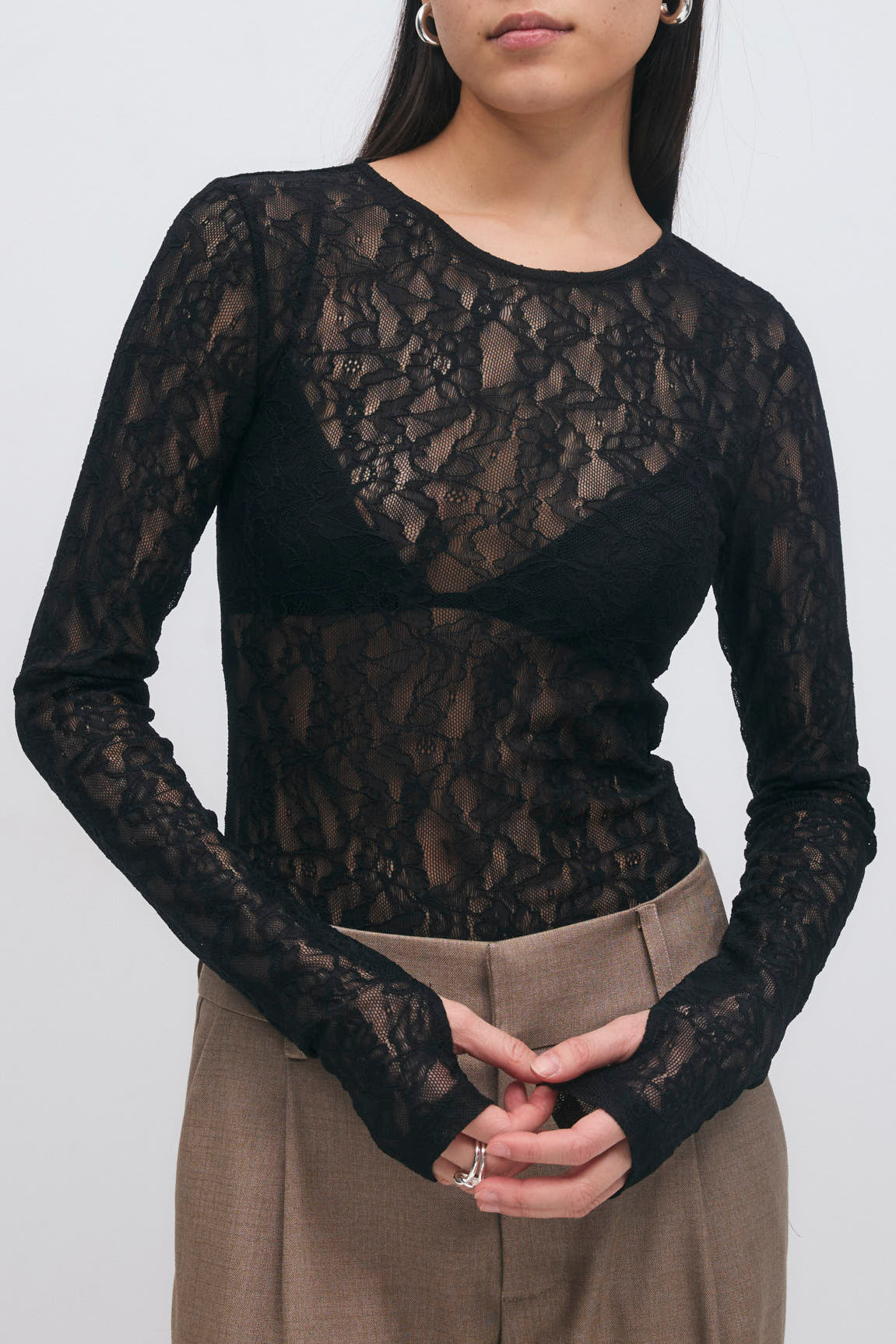 Gina Tricot / Lace body / Black