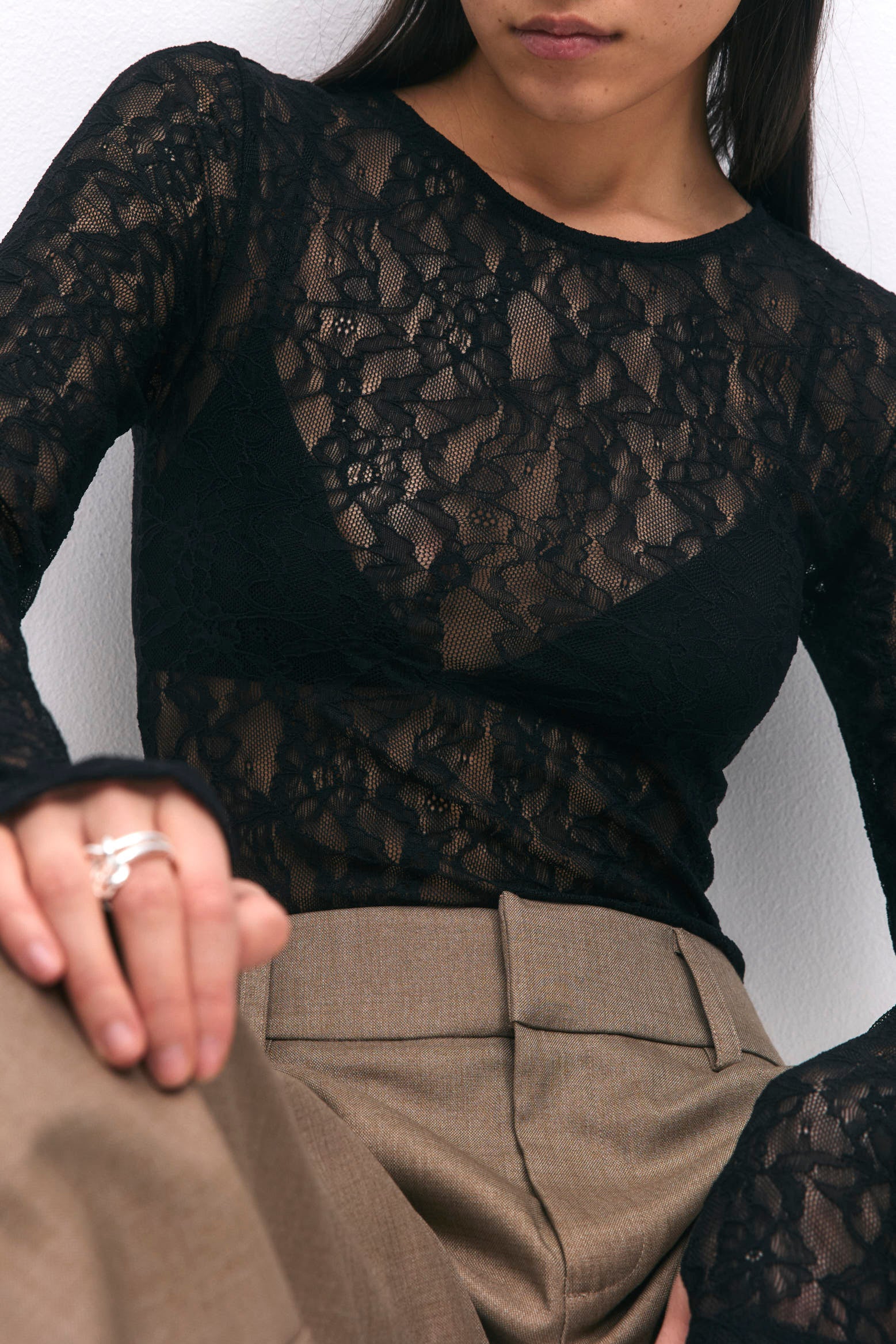 Gina Tricot / Lace body / Black