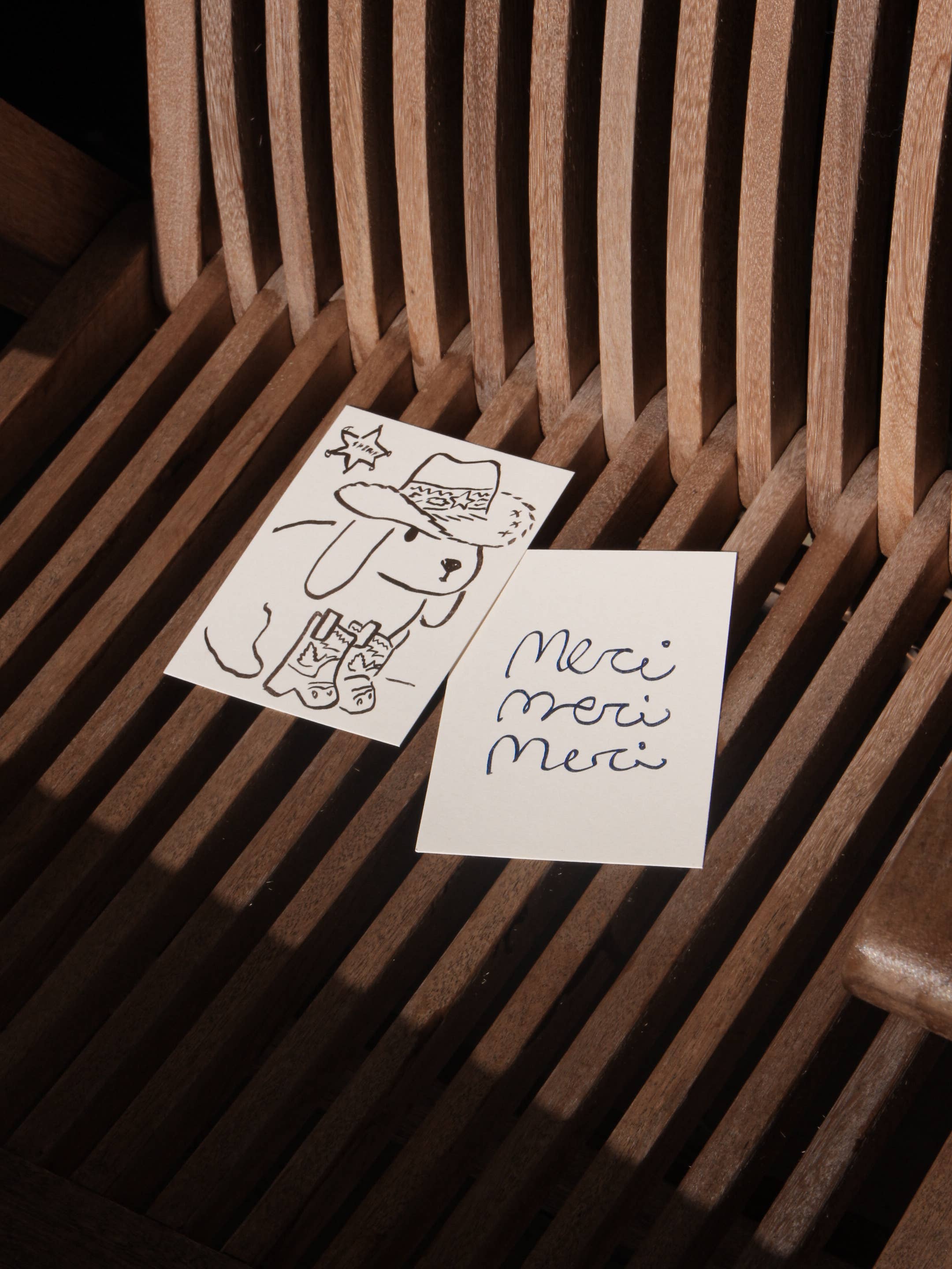 Postkarte Sheriff Bunny (Risographie) | Ostern