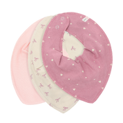 Pippi / Bandana Bib Girl -AOP (3-pack) / Mauve Orchid