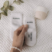 Eulenschnitt - Babysocken Kleiner Bruder 16-18