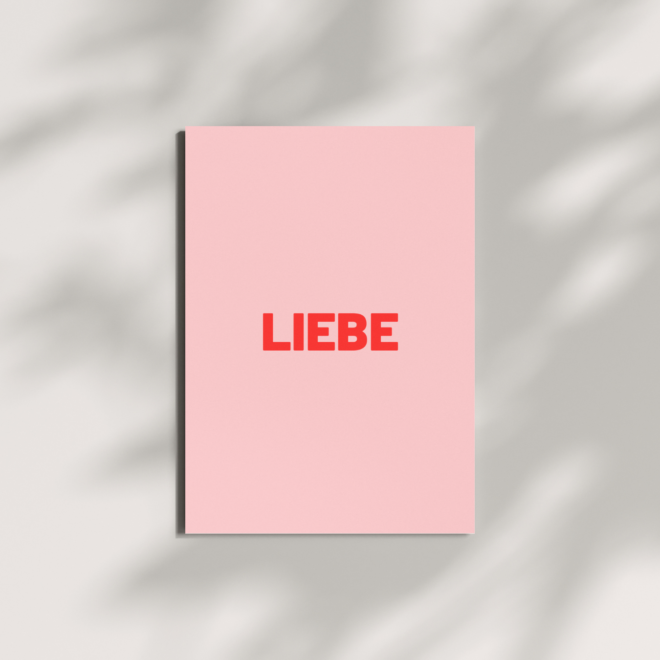 HERR&FRAUHEMPEL - Postkarte - LIEBE rosa - rot