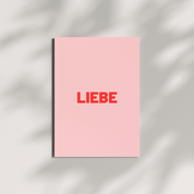 HERR&FRAUHEMPEL - Postkarte - LIEBE rosa - rot