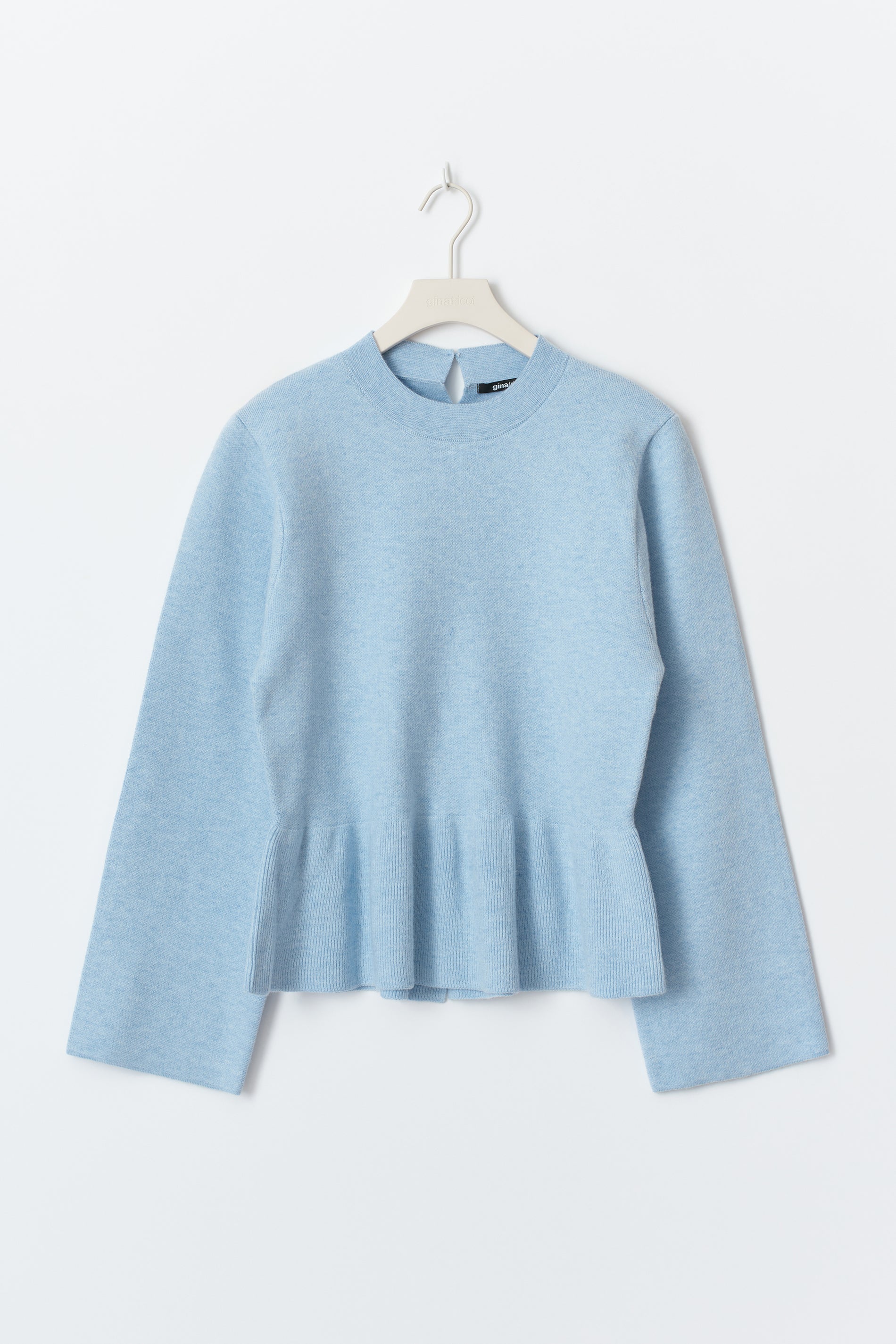 Gina Tricot / Knitted peplum top / Cashmere blue (5091)