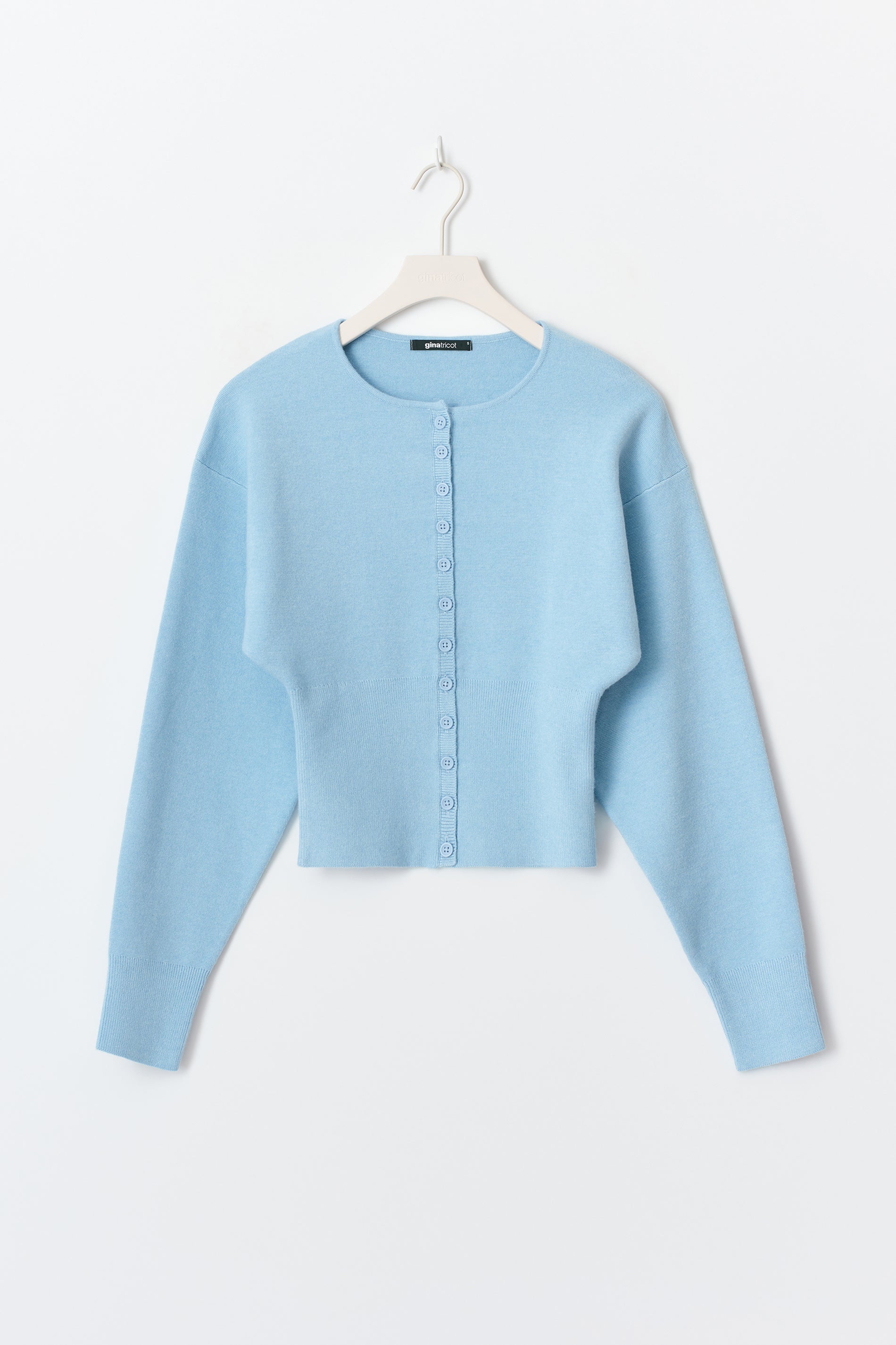 Gina Tricot / Shaped knitted cardigan / Cashmere blue (5091)