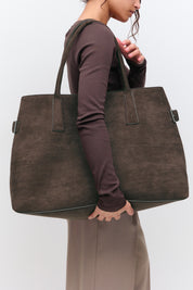 Gina Tricot / Large tote bag / Dark brown (7180)
