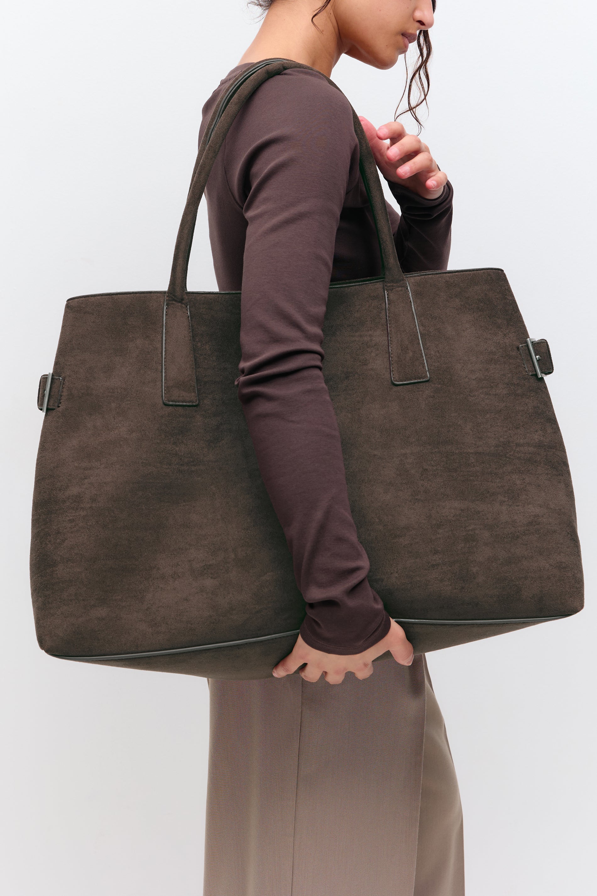 Gina Tricot / Large tote bag / Dark brown (7180)
