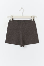Gina Tricot / Knitted mini shorts / Brown melange (7924)
