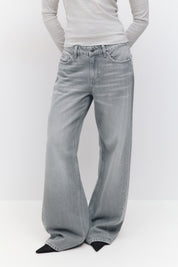Gina Tricot / Low wide jeans / Grey
