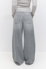 Gina Tricot / Low wide jeans / Grey