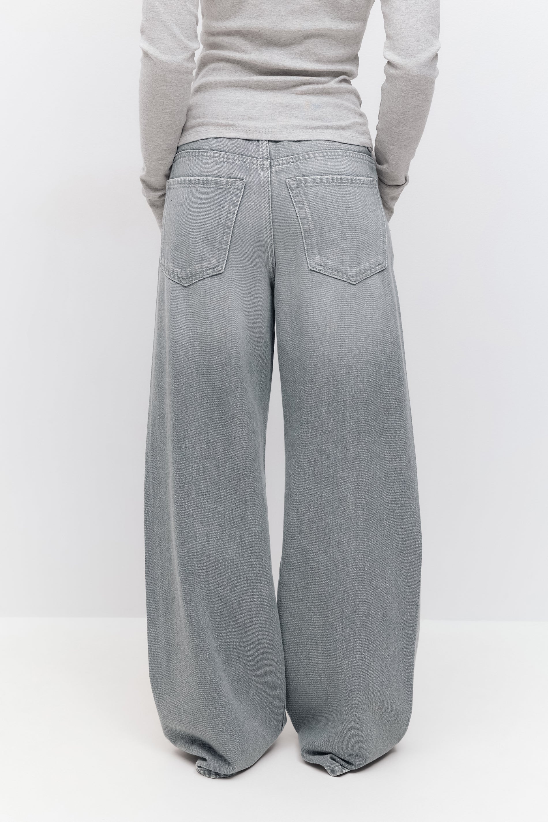 Gina Tricot / Low wide jeans / Grey