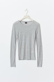 Gina Tricot / Sheer top / Lt greymelange (8049)