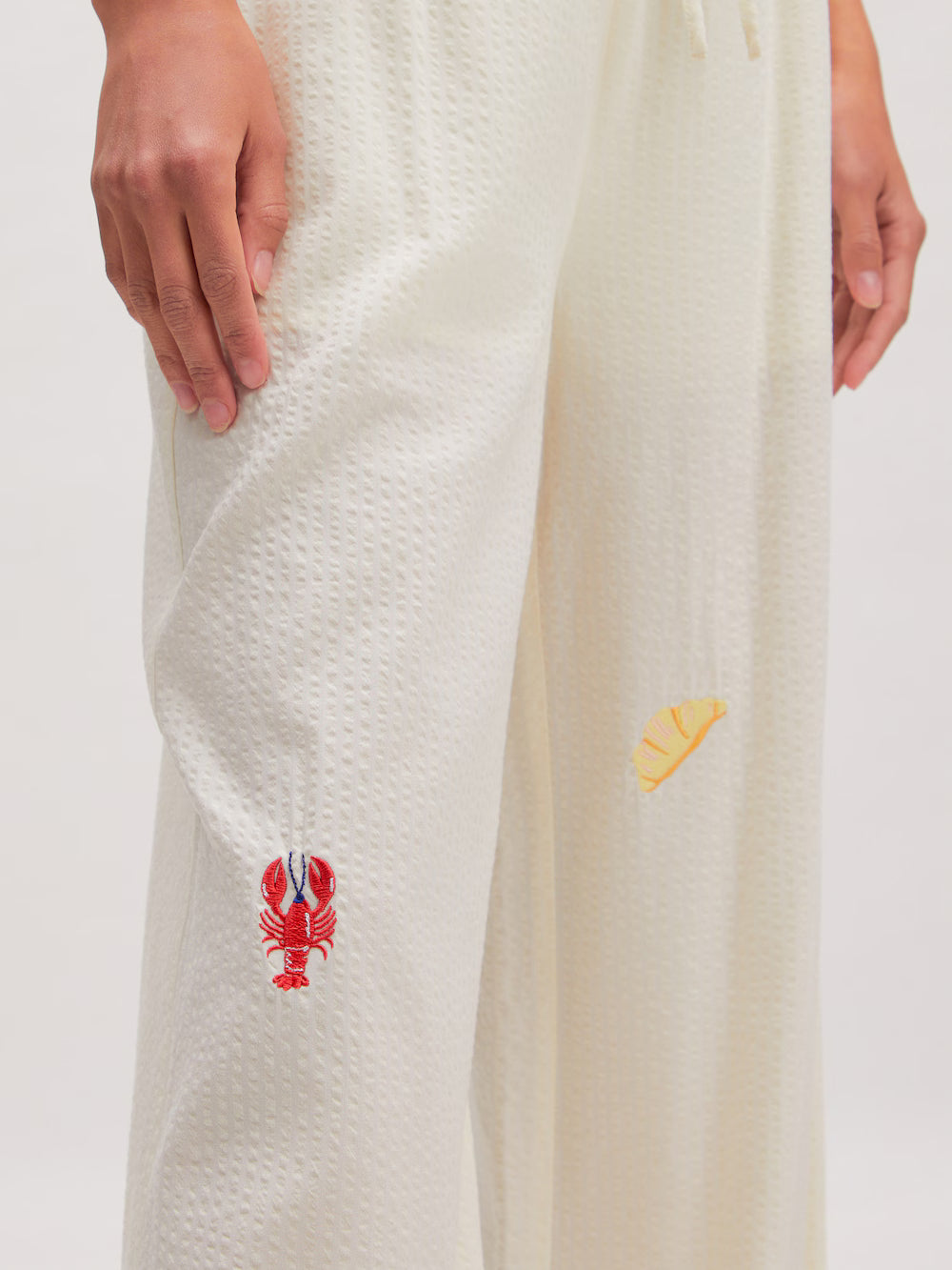Edited / Meena Trousers / Papyrus + Embroidery