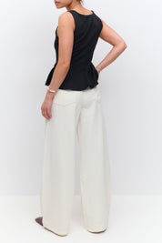 Gina Tricot / Twisted wide jeans / Offwhite