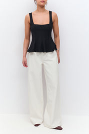 Gina Tricot / Twisted wide jeans / Offwhite